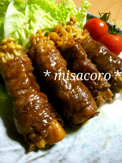 mすき焼き風☆えのきの牛肉巻-レシピのメイン写真