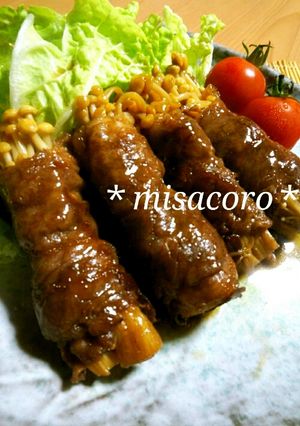 mすき焼き風☆えのきの牛肉巻-レシピのメイン写真