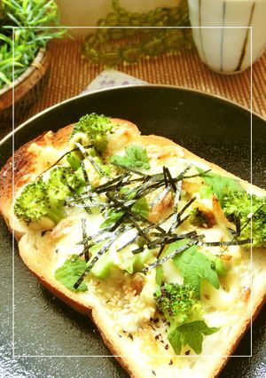 紫蘇香る❀桜えび×ブロッコリートースト-レシピのメイン写真