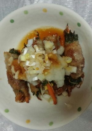 茹でもやしの豚バラロール-レシピのメイン写真