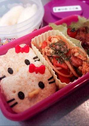 娘の幼稚園お弁当ホットケーキキティー-レシピのメイン写真