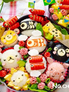 キャラ弁♡動物&鯉のぼり子供の日おにぎり-レシピのメイン写真