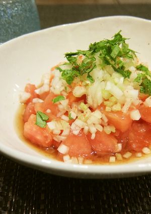 ノンオイルのおもてなしトマトサラダ-レシピのメイン写真