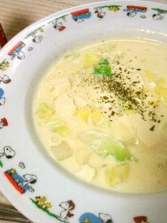 春キャベツのほっこり豆乳スープ-レシピのメイン写真