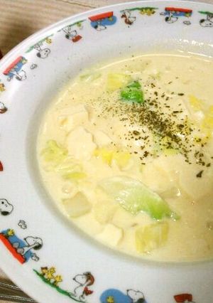 春キャベツのほっこり豆乳スープ-レシピのメイン写真