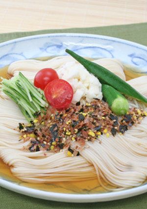 かつお風味の夏野菜そうめん-レシピのメイン写真