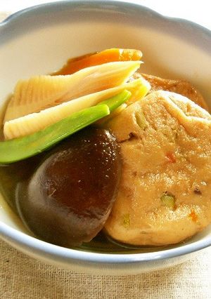 筍の穂先と枝豆がんもの煮物-レシピのメイン写真