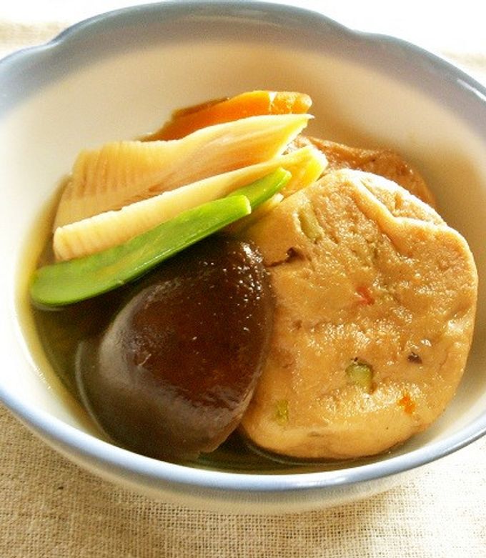 筍の穂先と枝豆がんもの煮物-レシピのメイン写真
