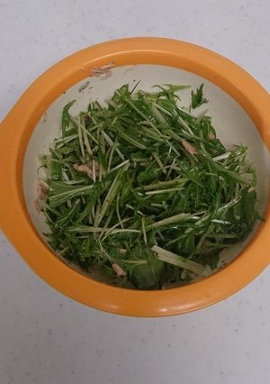 お手軽♪水菜ツナサラダ-レシピのメイン写真