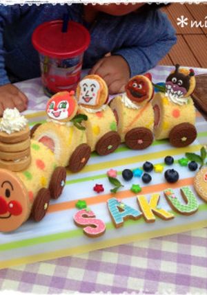 誕生日に！アンパンマン列車ケーキ-レシピのメイン写真