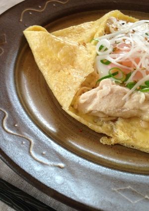 お箸で食べる♪油揚げのガレット-レシピのメイン写真