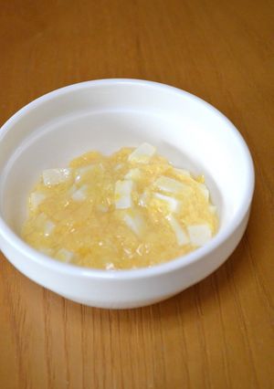 離乳食*中期～『タマゴと豆腐のトロミ汁』-レシピのメイン写真
