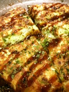 お好み焼き。『ねぎねぎたっぷり納豆天』-レシピのメイン写真