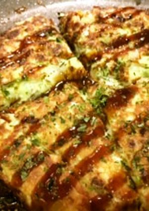 お好み焼き。『ねぎねぎたっぷり納豆天』-レシピのメイン写真