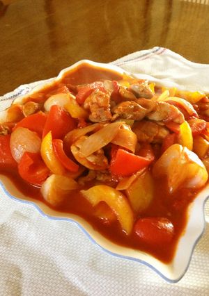 鶏肉とパプリカのトマト煮込み-レシピのメイン写真