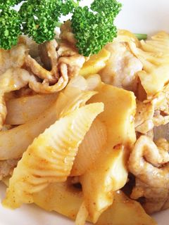 簡単♡筍と新たまねぎと豚肉のカレー炒め♡-レシピのメイン写真