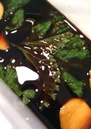 焼きおにぎり用の大葉の漬け込み方。-レシピのメイン写真
