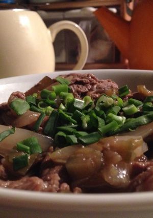牛肉のなす玉煮っかえし-レシピのメイン写真