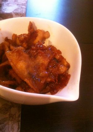 フライパンで♪とり皮の焼き鳥風-レシピのメイン写真