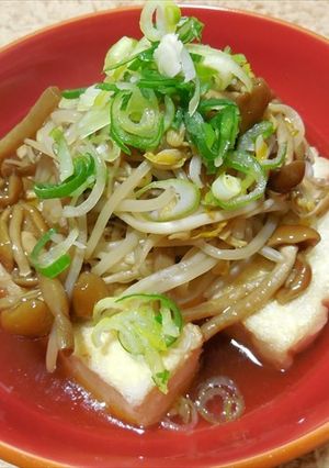 もやし＆なめこの揚げだし豆腐　どすぇ-レシピのメイン写真