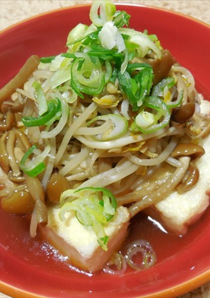 もやし＆なめこの揚げだし豆腐　どすぇ-レシピのメイン写真