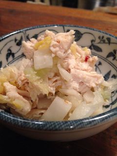 ささみと白菜漬の和えもの-レシピのメイン写真