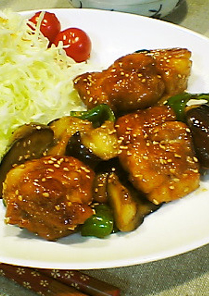 ◎鶏肉と茄子の照り焼き風炒め物-レシピのメイン写真