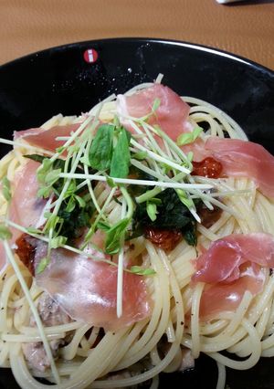 鯖缶とドライトマトのさっぱり簡単パスタ♪-レシピのメイン写真