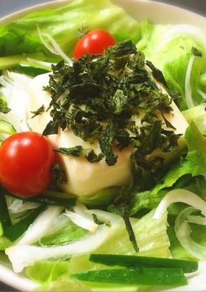 【居酒屋】アオサと豆腐のサラダ-レシピのメイン写真