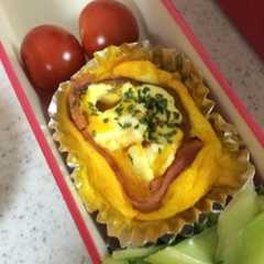 รูปของ お弁当に！簡単ベーたまチー焼き。