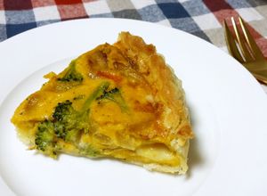 牛乳でも豆乳でも。パイシート簡単キッシュ-レシピのメイン写真