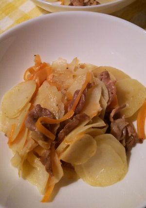 ～豚肉とｼﾞｬｶﾞｲﾓのチーズ炒め～-レシピのメイン写真