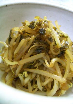 ご飯が進む♪もやし＆高菜のピリッと煮-レシピのメイン写真