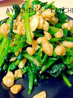 ほうれん草と揚げ玉の麺つゆ和え♪-レシピのメイン写真