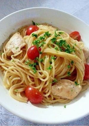 チキンとプチトマトのバター醤油パスタ-レシピのメイン写真