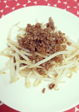 もやしとひき肉そぼろ炒め-レシピのメイン写真