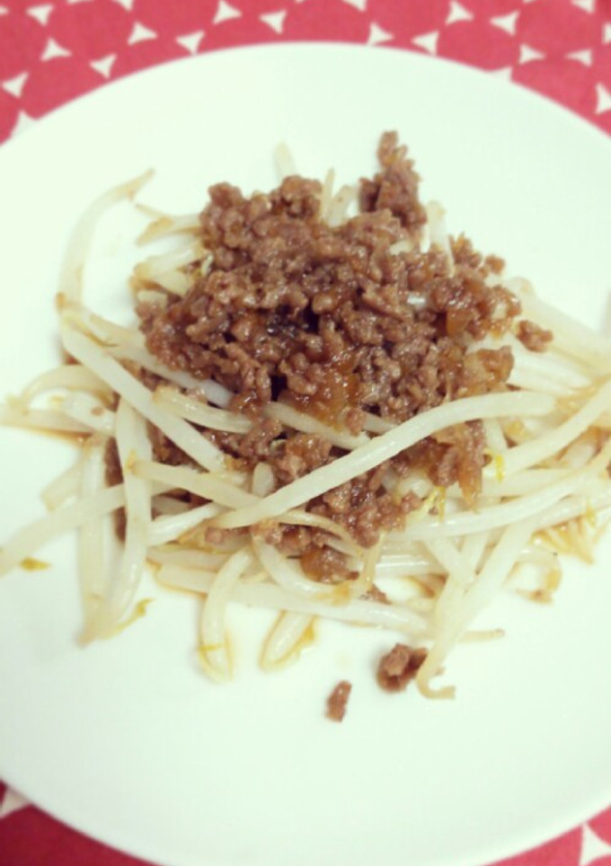 もやしとひき肉そぼろ炒め-レシピのメイン写真