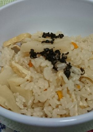 生こしょうのせ竹の子ご飯-レシピのメイン写真