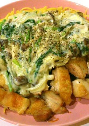 鶏モモ肉の野菜たっぷりクリームソース-レシピのメイン写真
