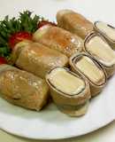 豚肉ベーコン海苔チーズで高野豆腐巻き焼き