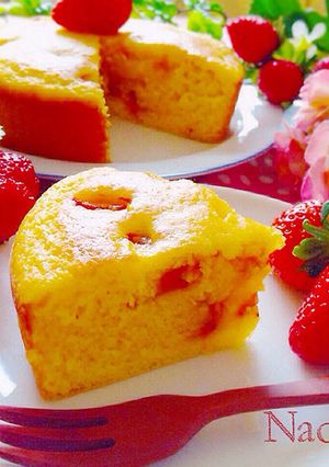 簡単ヘルシー混ぜるだけ苺ヨーグルトケーキ-レシピのメイン写真