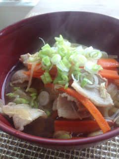 栄養たっぷり☆豚ばら肉うどん-レシピのメイン写真