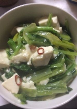 小松菜と豆腐のとろとろ〜(๑´ڡ`๑)-レシピのメイン写真