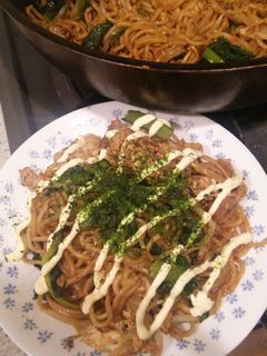 卵と小松菜の焼きそば!-レシピのメイン写真