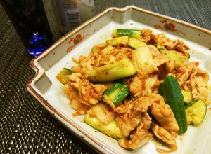 ビールに♡胡瓜と豚肉のスタミナキムチ炒め-レシピのメイン写真