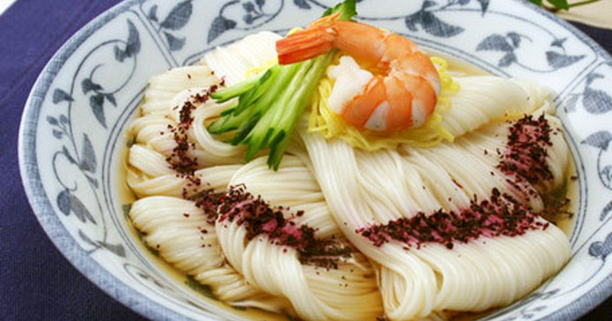 冷やしそうめん 赤しそ風味 by 三島食品 【クックパッド】 簡単