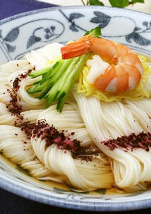 冷やしそうめん　赤しそ風味-レシピのメイン写真