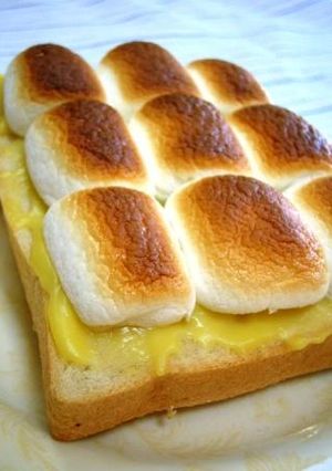 マシュマロカスタードトースト-レシピのメイン写真