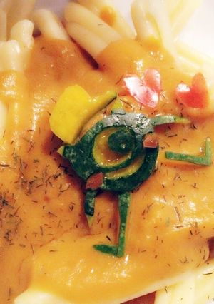 カボチャの皮で作るマイク♡-レシピのメイン写真