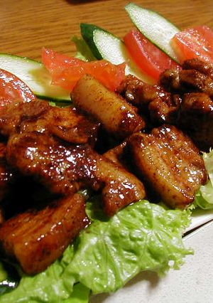 美味しい！豚バラ肉のてりやきサラダ！-レシピのメイン写真